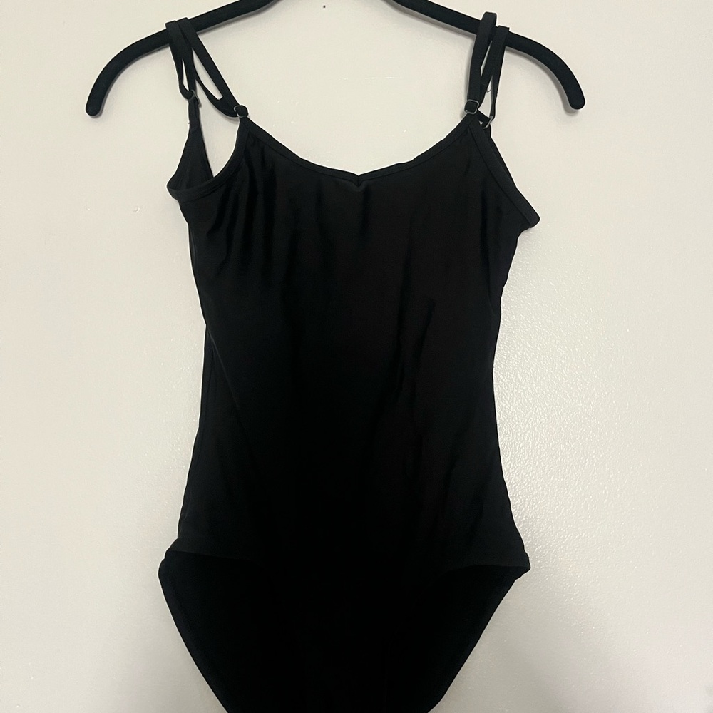 Black Spaghetti Strap Bodysuit